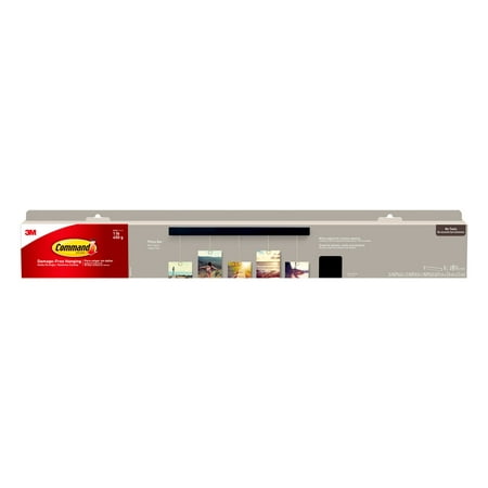 Command Photo Bar, 1 Bar, 5 Wires, 2 Sets of Picture Hanging Strips/Pack