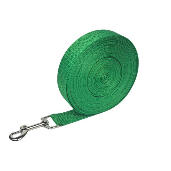Xiao Hua Cuerda de nailon duradera para perros, 23 pies de largo, adecuada para pasear y entrenar perros de tamaño mediano a grande, verde, 1 pieza.
