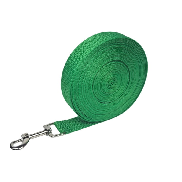 Xiao Hua Cuerda de nailon duradera para perros, 23 pies de largo, adecuada para pasear y entrenar perros de tamaño mediano a grande, verde, 1 pieza.