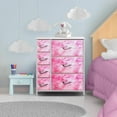 thumbnail image 2 of Kids Dresser with 7 Drawers - Storage Chest Organizer Unit with Steel Frame, Wood Top & Handles, Tie-dye Fabric Bins for Clothes - Wide Furniture for Bedroom Hallway Kids Room Nursery & Closet, 2 of 7