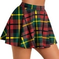 thumbnail image 2 of Nmnitkp Plaid Skirts for Women Unique Design Mini Skirt Fashion Women's Casual Stretchy Flared Pleated Mini Skater Skirt with Shorts, 2 of 4