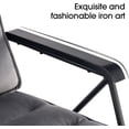 thumbnail image 6 of MCombo Velvet Accent Chair, Upholstered Armchair with Black Coated Metal Frame, Fabric 4747 (Grey), 6 of 8