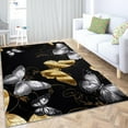 thumbnail image 4 of Area Rugs for Living Room 3x5 ft Luxury Golden Butterfly Washable Area Rug, Non Slip Floor Carpet, Ultra Soft Low Pile Rugs, for Bedroom, Dining Room, Office, Home Decor Rug, 4 of 7