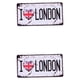 thumbnail image 1 of Injueey Hojalata decorativa suspiro placa pintura para Bar hogar pared I Love Londen 2piezas amo a londen 30x15cm, 1 of 1