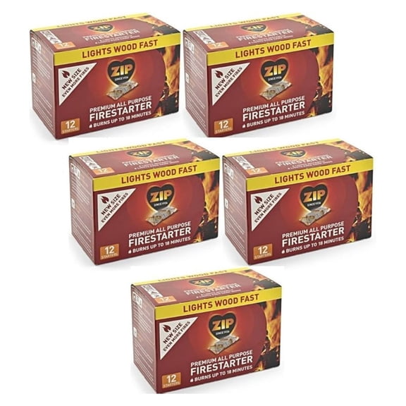 Zip Premium All Purpose Wrapped Fire Starter 60 Pack