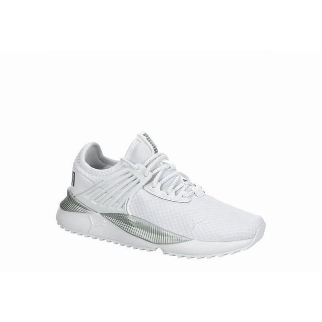 New Womens PU & MA Women's Pacer Future Shine Shoes Lux White Silver