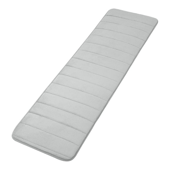 Memory Foam Rug Pad, Extra-Long Bathroom Memory Foam Water-Absorbing Non-Odorous Mat, New Water Absorbent And Machine Washable Bath Rug Runner for Bathroom Shower (1Pc, Gray, 15.7In × 47.2In)
