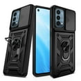 thumbnail image 2 of Dteck Case for OnePlus Nord N200 5G,Hybrid Metal Rotating Ring Kickstand Holder Magnetic Bumper Armor Heavy Duty Shockproof Case Camera Lens Slide Protection Cover,Black, 2 of 10