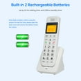 thumbnail image 4 of Phones Expandable Cordless Phone Telephone With LCD Display Caller ID 50 Phone Book Memories Hands- Calls Conference Call 16 Languages Support 5 Handsets Connection Audio Boost, 4 of 7