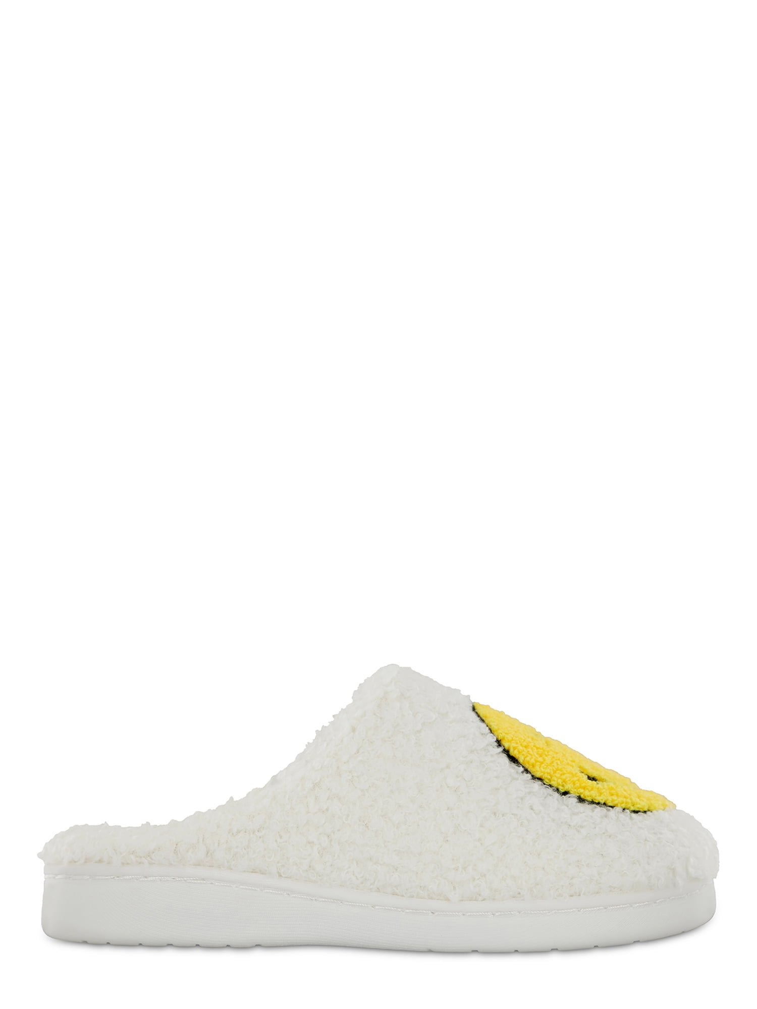 S+R Women's Smiley Graphic Cozy Slide Slipper