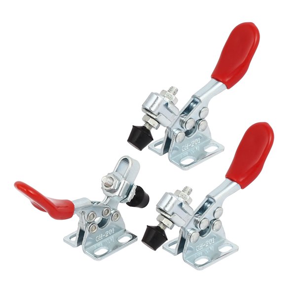 GH201 27Kg Holding Capacity Horizontal Flanged Base Toggle Clamps 3pcs