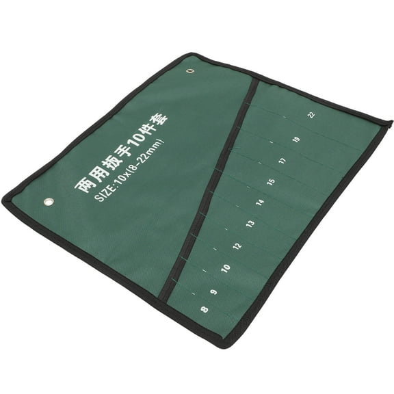 OFFIGAM Multi Compartment Tool Box Organizer Wrench Organizer Set Green Canvas 1 Set