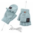 thumbnail image 5 of Guantes cálidos sin dedos con calefacción USB para mujeres y hombres, calentadores de brazos, guantes para escribir, 5 of 5