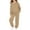 Khaki, variant on MZXELPRJD Girls Sweatsuit Set Toddler Girl 2 Piece Outfits Kids Patchwork Elastic Hem Sweatshirts and Sweatpants Spring Solid Color Joggers Set