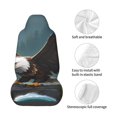 thumbnail image 4 of Honeii Forest River Bald Eagle Print Car Seat Cover,Car Interior Covers,Universal Fit Seat Protector, Compatible with Most Cars, SUVs, Trucks, and Vans, 4 of 5