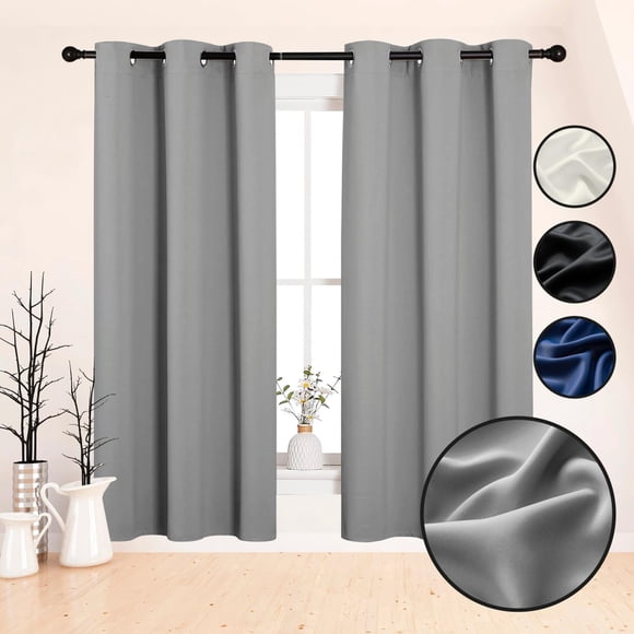 Cortinas Black Out Decoracion Textil Hogar Adornos 132x214cm gris