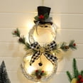 thumbnail image 4 of Corona de feliz Navidad con luces Led, decoración de Navidad, colgantes de puerta, arreglos colgantes de corona, 4 of 5