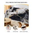 thumbnail image 4 of Marble Black Sofa Covers for 2-3 Cushion Couch L-Shaped Sectional, Abstract Gold White Brick Stone Motif Washable Sofa Covers Slipcover for Living Room Furniture, Couch Cover Blanket 71"x134", 4 of 9