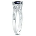 thumbnail image 2 of Limited Time Sale Affordable 1.25 Carat Sapphire and Diamond Engagement Ring in 10k White Gold, 2 of 3