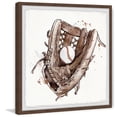 thumbnail image 2 of Marmont Hill Inc. 'The Baseball Glove' Framed Painting Print 32 x 32, 2 of 5