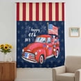 thumbnail image 3 of 4th of July Sheer Curtains 84 Inches Long, Patriotic Red Truck American Flag Star Firework Light Filering Curtains, Breathable Simi Curtain Privacy Drapes for Living Room Bedroom Window Treatment, 3 of 9