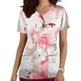 thumbnail image 1 of XZNGL Femmes Chemisiers à Manches Courtes Femmes Mode Manches Courtes V-Cou Tops Travail Uniforme Impression Blouse Blouse Tops Femmes Manches Courtes Blouse Femmes Tops Manches Courtes, 1 of 5