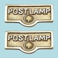 thumbnail image 2 of 2 Switch Plate Tags POST LAMP Name Signs Labels Brass Traditional Engraved Wall Light Switch Cover Labels | Renovators Supply, 2 of 2