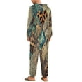 thumbnail image 6 of Animal Print Patchwork Art Unisex Adult Onesie Pajamas with Pockets for Women Men Hooded Loungewear, 6 of 8