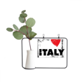 thumbnail image 1 of Marco De Metal Unbranded Me encanta Italia palabra amor corazon Florero De Cerámica, 1 of 4
