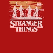 Netflix Boys Stranger Things Moonlight Bike Ride Silhouettes Graphic T-Shirt
