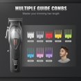 thumbnail image 4 of NEXPURE Professional Men’s Hair Clipper Kit – 10,000 RPM DLC Fade Blade, LED Display, 8 Guide Combs, USB & Dock Charging for Barbers and Home Use, 4 of 5