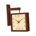 thumbnail image 4 of Reloj de esquina decorativo de doble cara para comedor, sala de estar u hotel. Marrón, 4 of 9
