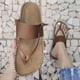 thumbnail image 1 of Sandalias de mujer, zapatos frescos de verano, zapatos de playa, sandalias de pellizco de estilo romano de tacón plano Wmkox8yii  hj789, 1 of 6