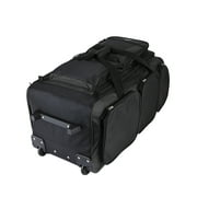 Travelers Club 30-inch Rolling Multi-Pocket Upright Duffel Bag - Black
