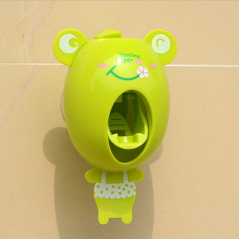 Kid Cute Lovely Cartoon Animal Sticky Wall Automatic Toothpaste Dispenser 