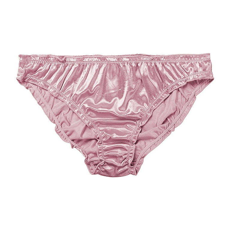 XMMSWDLA Womens Sexy Underwear, Satin Bikini Panties Silky Lace