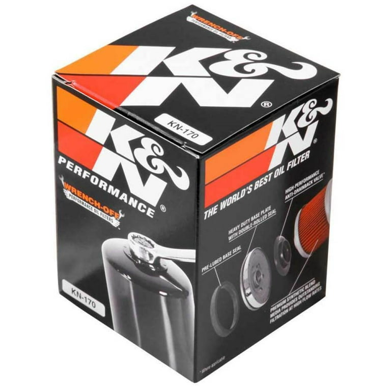 K&N Motorcycle Oil Filter: High Performance, Premium, Designed to