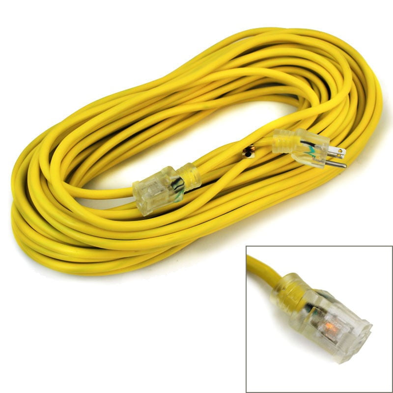 Heavy Duty 100' 10 Gauge Electric Extension Cord 3 Prong Power Cable In/Outdoor STJW UL GLO