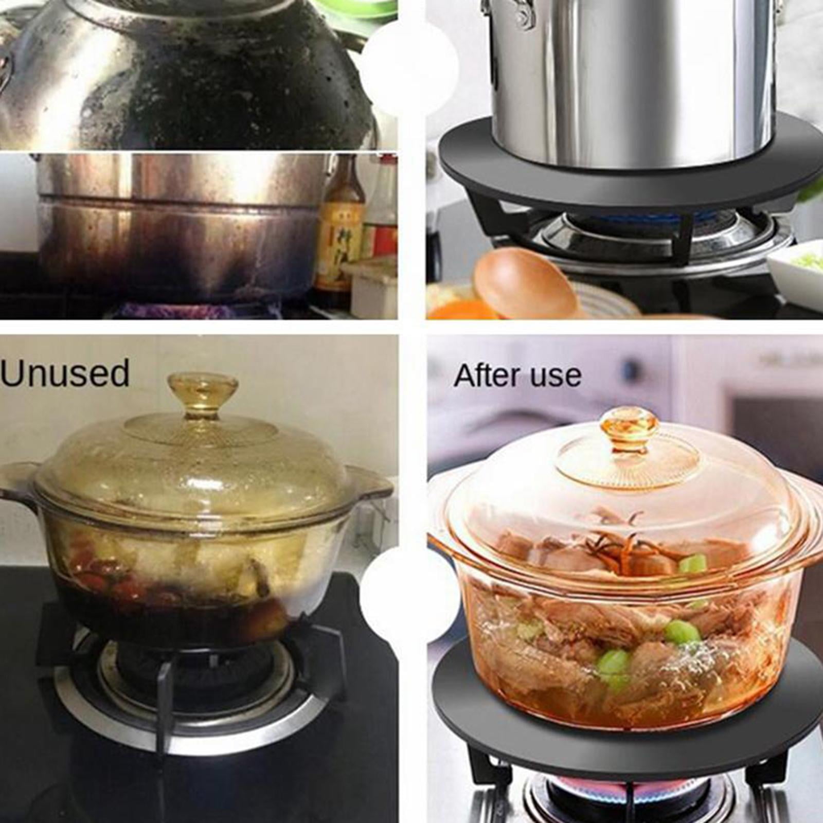 Fiocias Foldable Gas Stove Heat Spreader Plate, Double Sided Non-Slip Dish Pan Induction 28cm