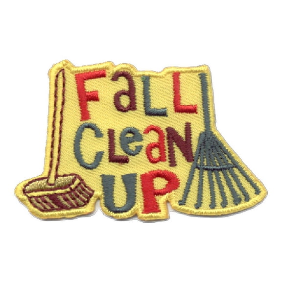 12 pieces 2" Custom Activity Scouts Applique Fun Patches - Fall Clean Up Patch