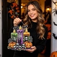thumbnail image 4 of Skull Halloween Diamond Art Hanging Pendant Kits, Pumpkin Diamond Art Kits for Adults, 5D Special Shape Candle Diamond Painting Gem Art for Home Garden Wall Decor, 4 of 7