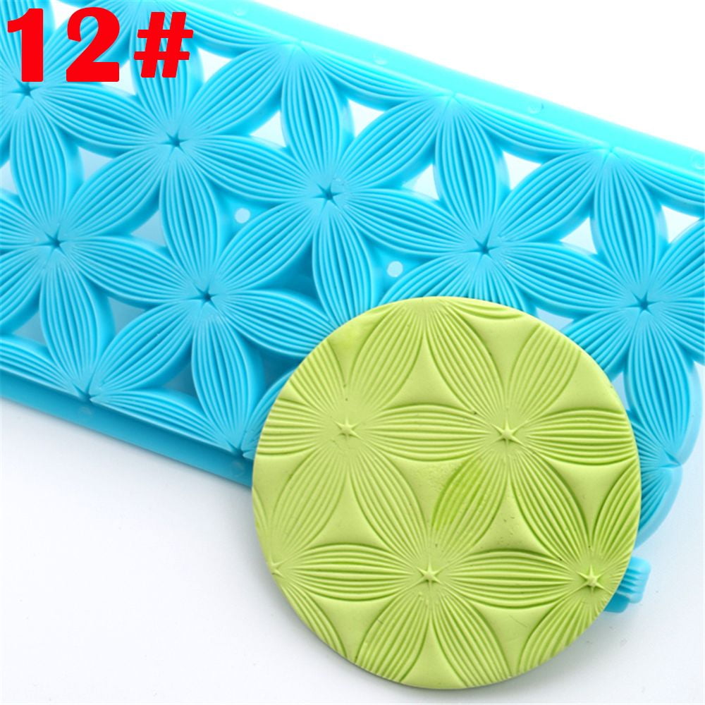 New Leaf Heart Fondant Cake Embosser Mold Quilting Stencil Icing