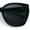 All Black, variant on Womens Collasible Folding Oversized Cat Eye Plastic Sunglasses Beige - Brown