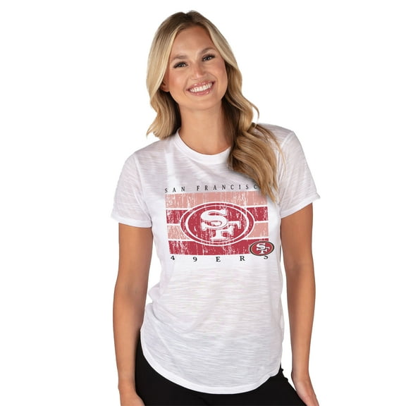 Women's Concepts Sport  White San Francisco 49ers Infuse Lightweight Slub Knit Top