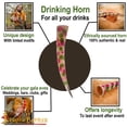 thumbnail image 3 of Lord of Battles Medieval Decorative & Drinking Horn 400 - 500 ML Handmade Genuine Ox Horn Unique Tinted Design Functional Accessory Historical Reenactments, 3 of 8