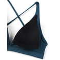 thumbnail image 5 of Top de Bikini CRZ YOGA Escote Profundo en V con Tirantes Cruzados Azul S, 5 of 5