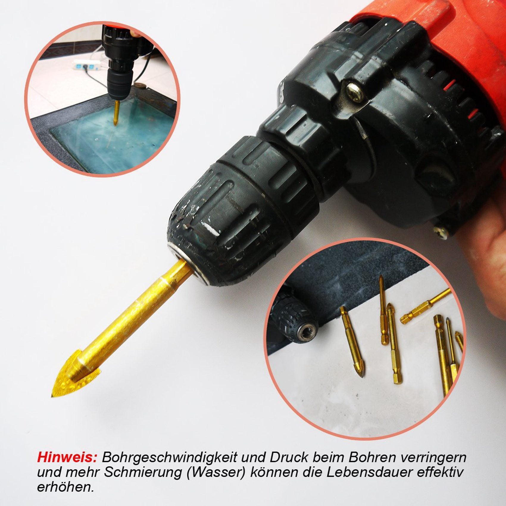 18 Pcs. Tile Drill Ceramic Drill Set of Glass Drill Bits Set Hexagon Tile Drill Set 3/4/5/6/8/10 / 12mm