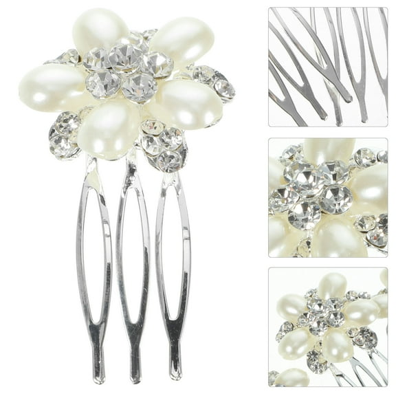 LOLIPPYY 3-Piece Wedding Hair Side Combs Set with Elegant Design, Ideal for Women’s Engagements, Bridal, and Special Events