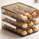 thumbnail image 3 of Caja de huevos de Plástico translúcido perfecl Organizador de 3 capas Refrigerador de cocina, 3 of 7