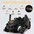 thumbnail image 6 of Costway Licensed Lamborghini 4WD Kids Ride-on Sports Car 12V Battery Powered with 3 Speeds Black, 6 of 8